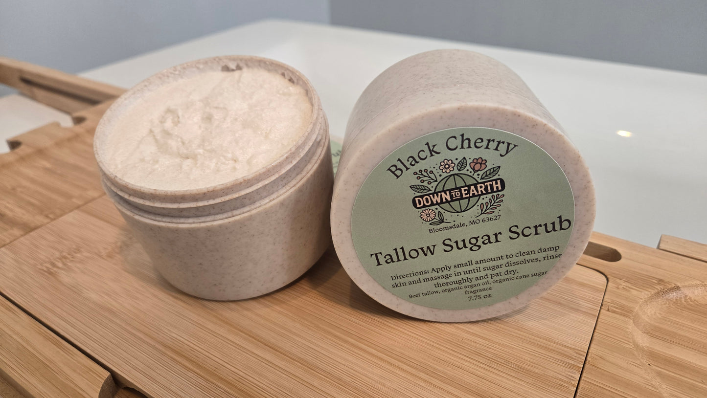 Tallow Sugar Scrub - Black Cherry